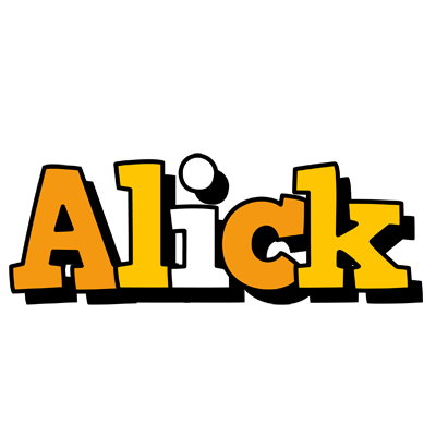 Alick cartoon logo