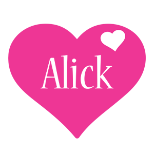 Alick love-heart logo