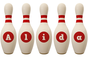 Alida bowling-pin logo