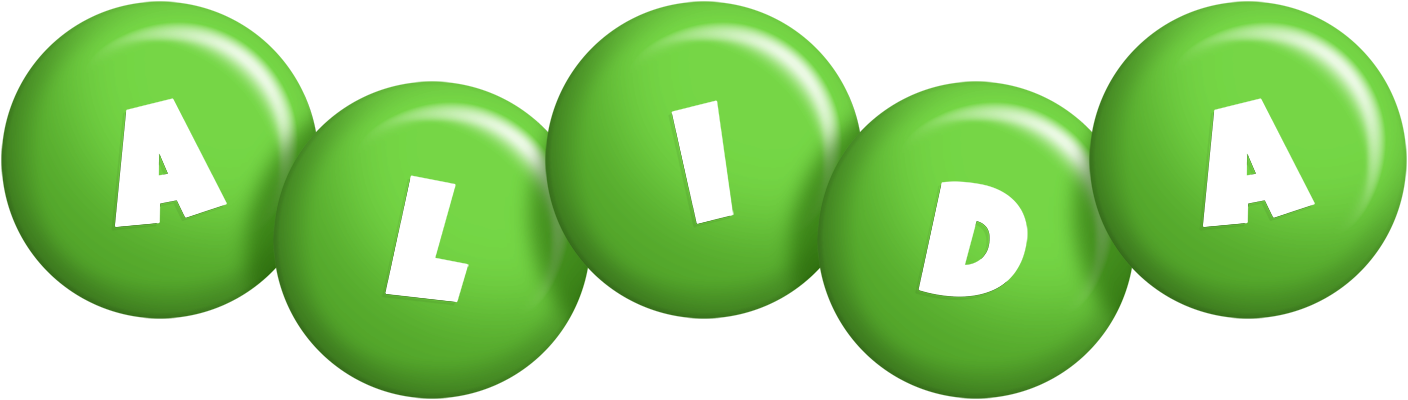 Alida candy-green logo