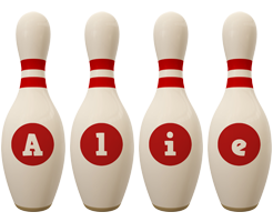 Alie bowling-pin logo