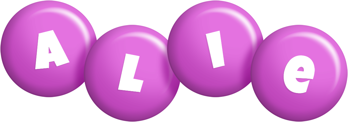 Alie candy-purple logo