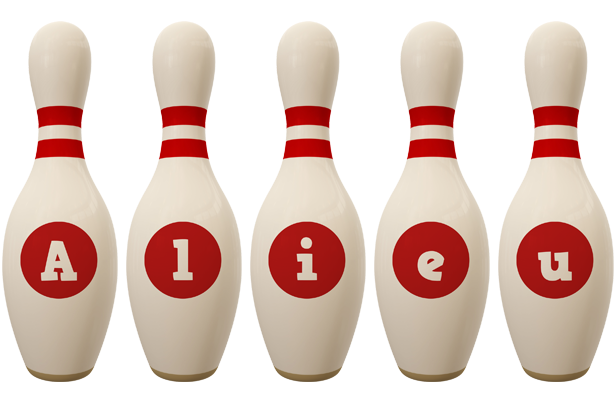 Alieu bowling-pin logo