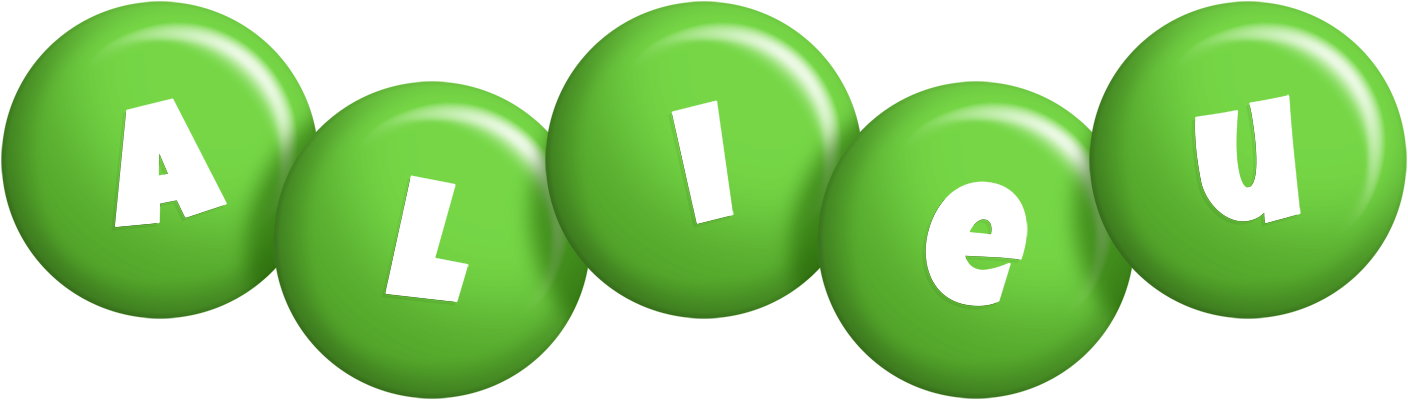 Alieu candy-green logo
