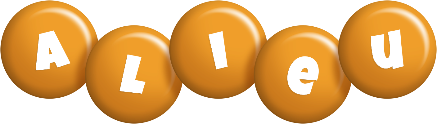 Alieu candy-orange logo