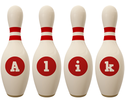 Alik bowling-pin logo