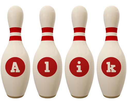 Alik bowling-pin logo