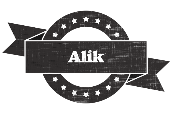 Alik grunge logo