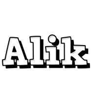 Alik snowing logo