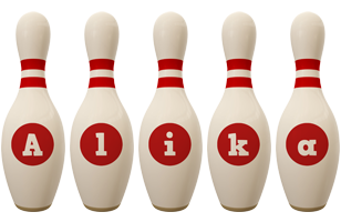 Alika bowling-pin logo
