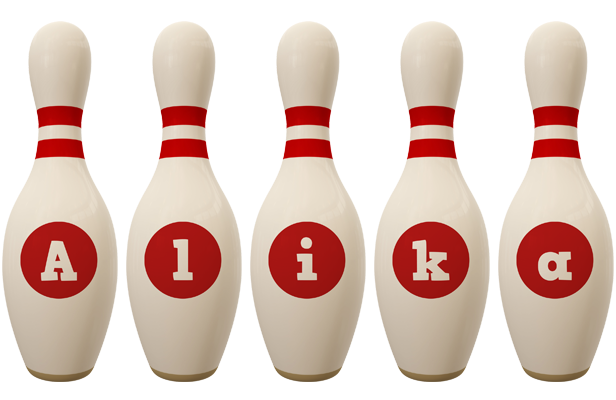 Alika bowling-pin logo