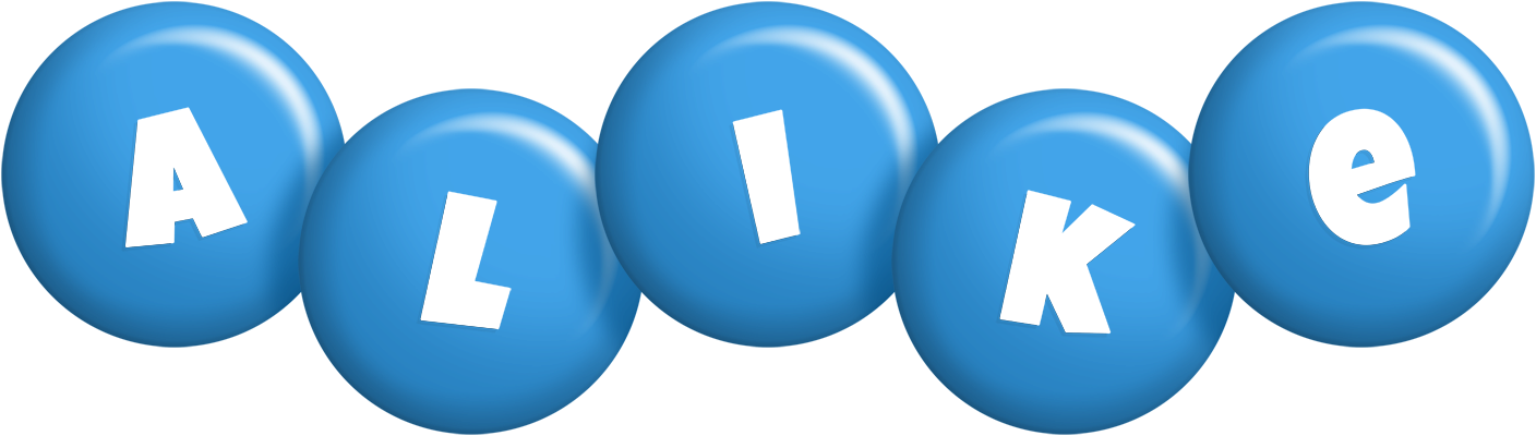 Alike candy-blue logo