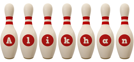 Alikhan bowling-pin logo