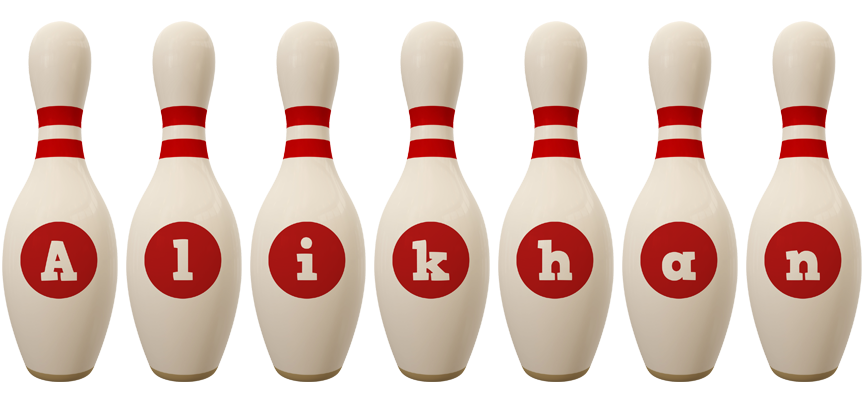 Alikhan bowling-pin logo
