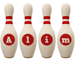 Alim bowling-pin logo