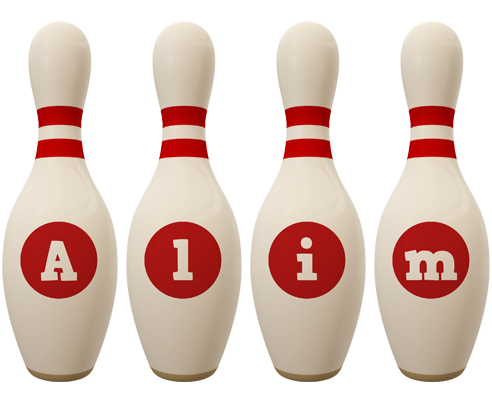 Alim bowling-pin logo