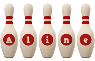 Aline bowling-pin logo