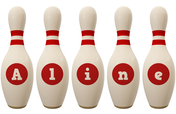Aline bowling-pin logo