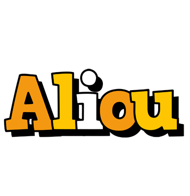 Aliou cartoon logo