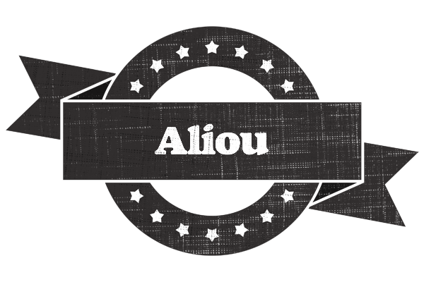 Aliou grunge logo