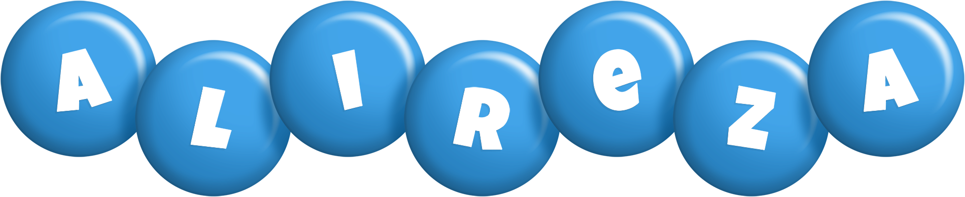 Alireza candy-blue logo