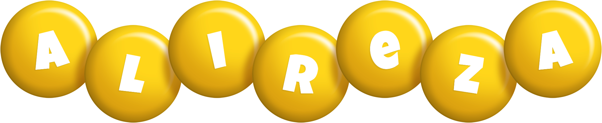 Alireza candy-yellow logo