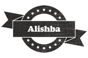 Alishba grunge logo