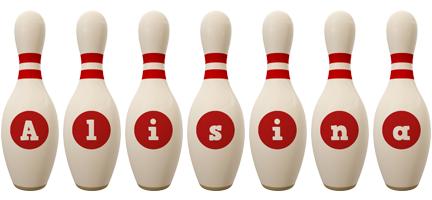 Alisina bowling-pin logo