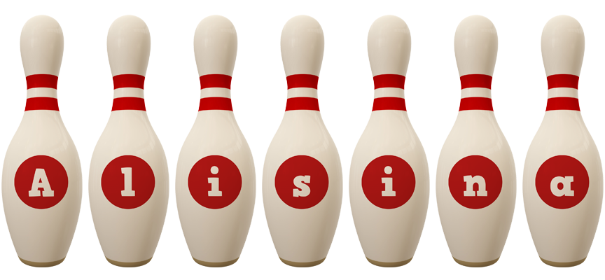 Alisina bowling-pin logo