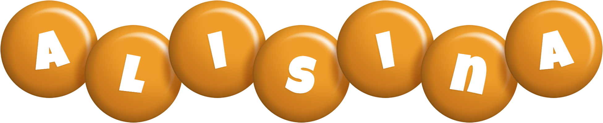 Alisina candy-orange logo