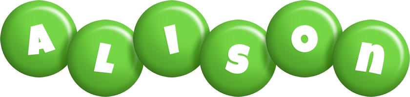 Alison candy-green logo