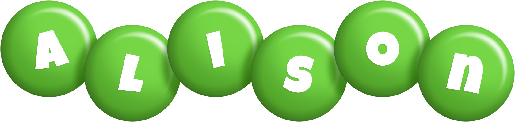 Alison candy-green logo