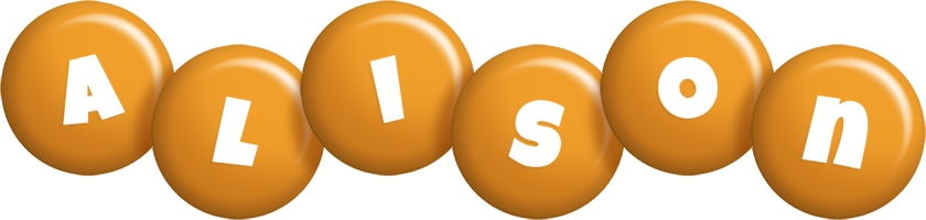 Alison candy-orange logo