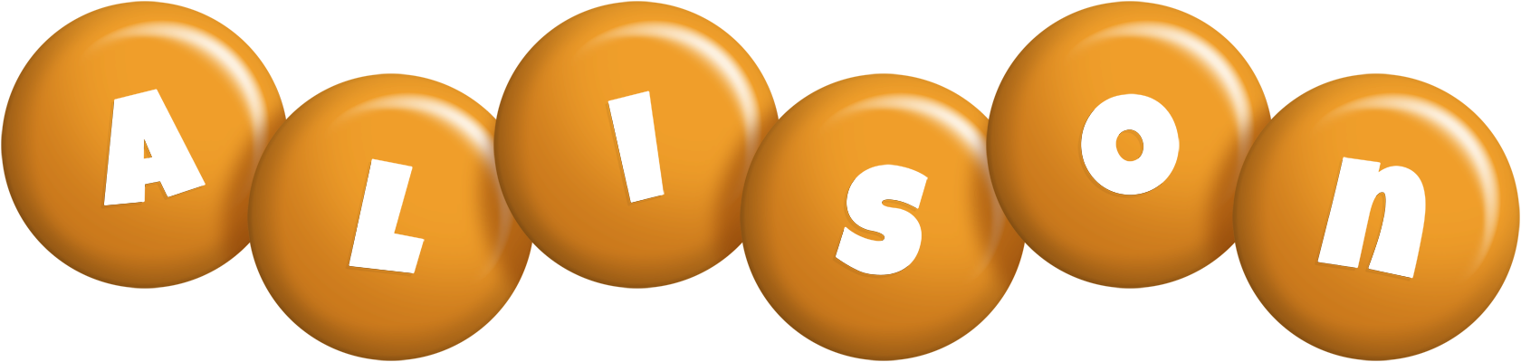 Alison candy-orange logo