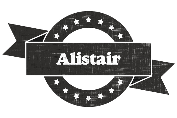 Alistair grunge logo