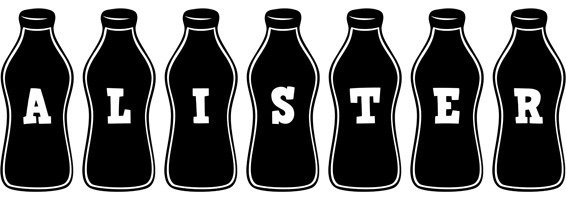 Alister bottle logo