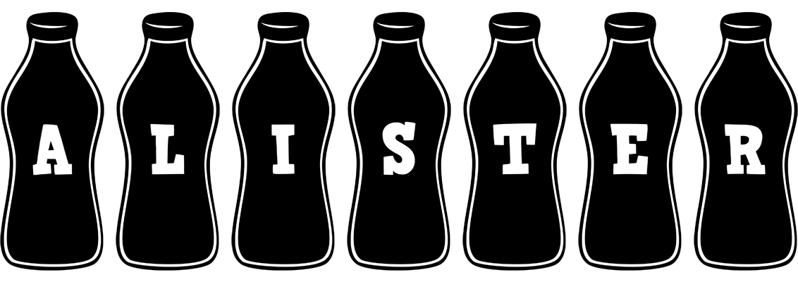 Alister bottle logo