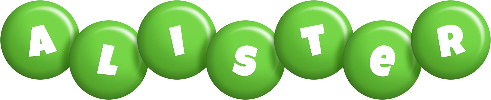 Alister candy-green logo