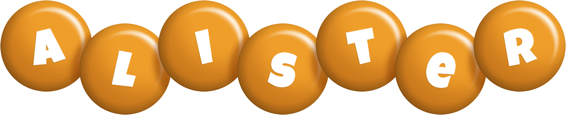 Alister candy-orange logo