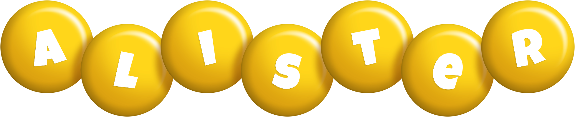 Alister candy-yellow logo