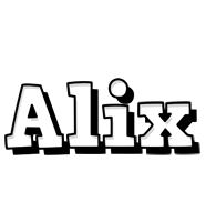 Alix snowing logo