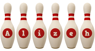 Alizeh bowling-pin logo