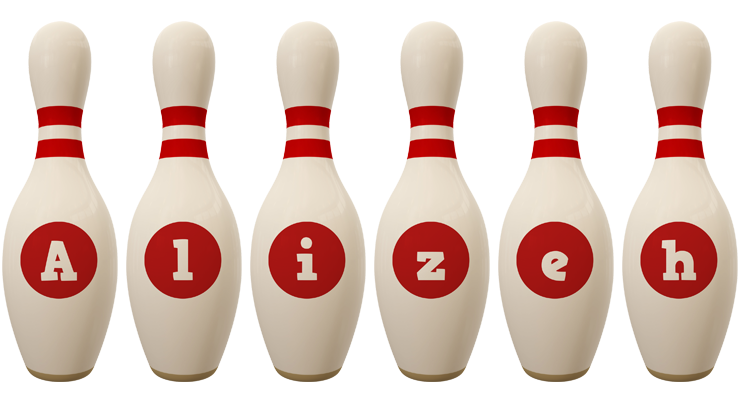 Alizeh bowling-pin logo