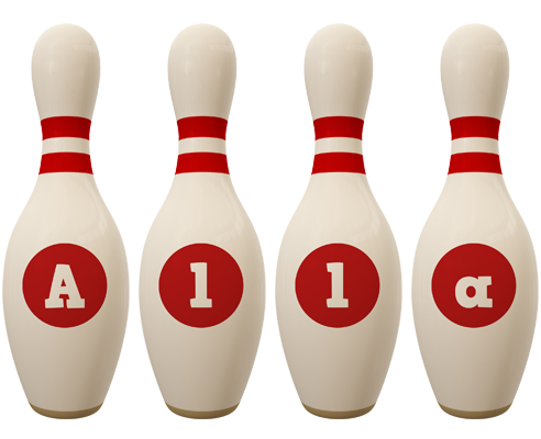Alla bowling-pin logo