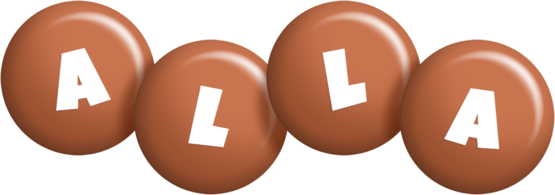 Alla candy-brown logo