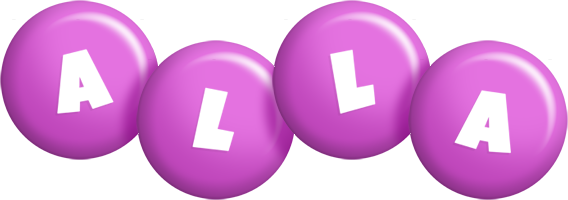 Alla candy-purple logo
