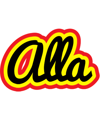 Alla flaming logo