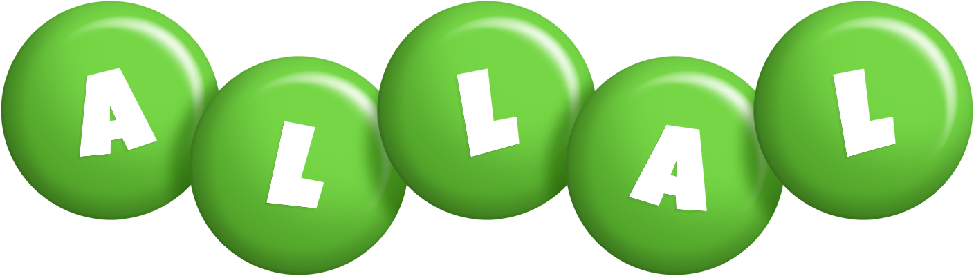 Allal candy-green logo