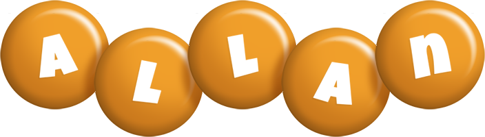 Allan candy-orange logo