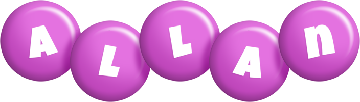 Allan candy-purple logo